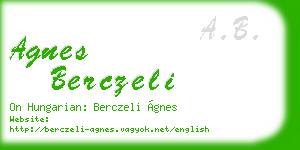 agnes berczeli business card